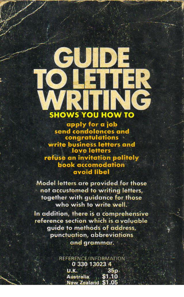Guide to Letter Writing