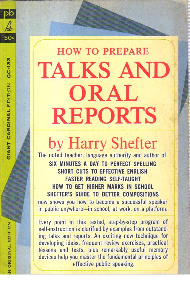 How to prepare Talks and Oral Reports 1st edition