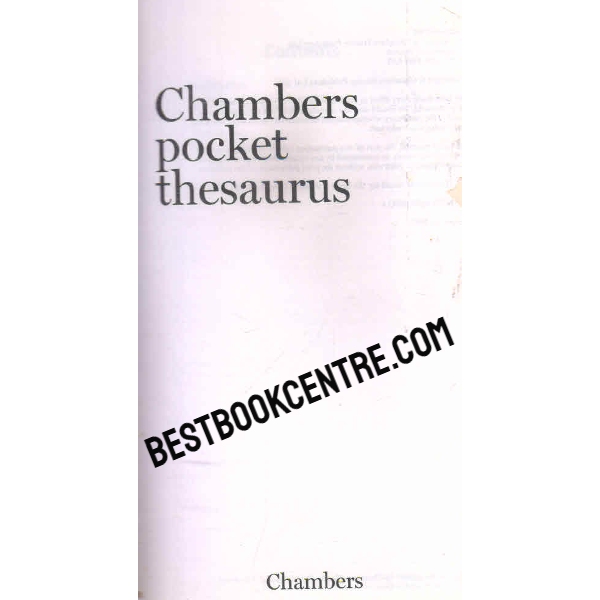chambers pocket thesaurus