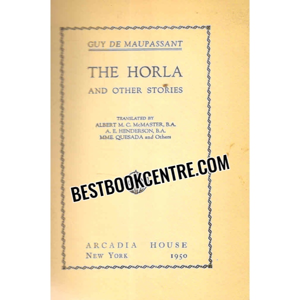 the horla and other stories 