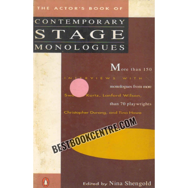 the actors book of contemporary stage monologues 