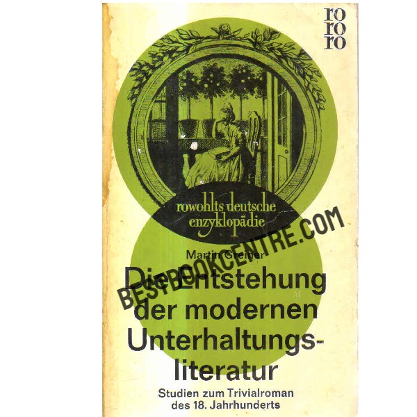 Die Enstehung Der Modernen Unterhaltungs Literatur