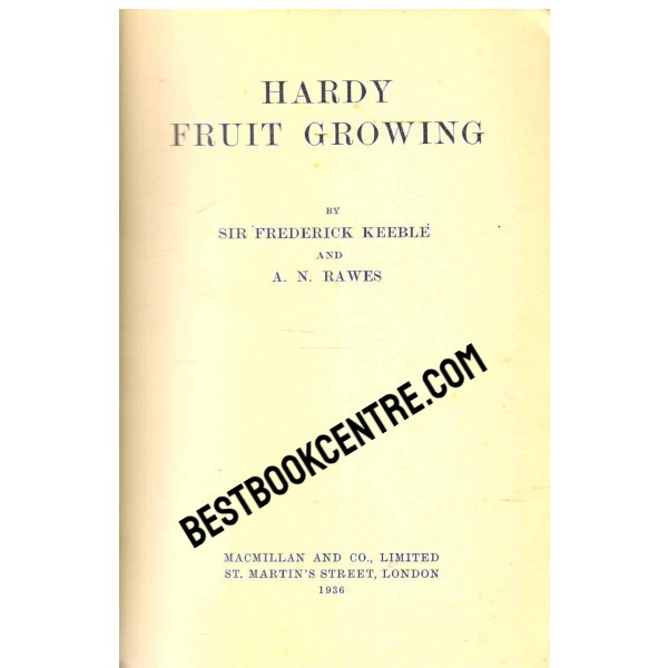 Hardy Fruit Growing 1st edition