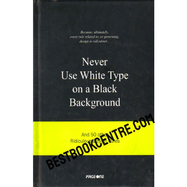 Never Use White Type on a Black Background