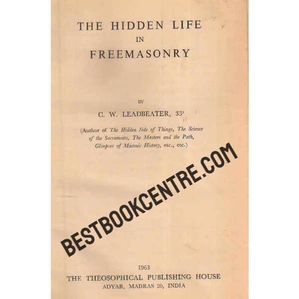 the hidden life in freemasonry