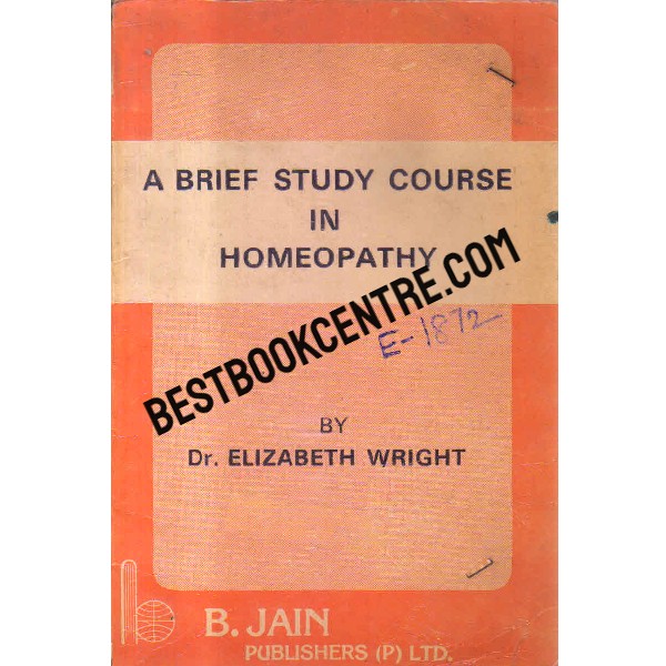 a brief study course in homeopathy