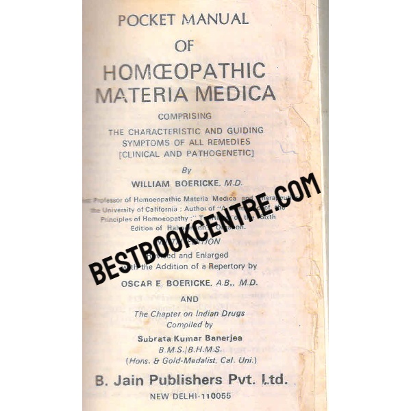 homoeopathic materia medica