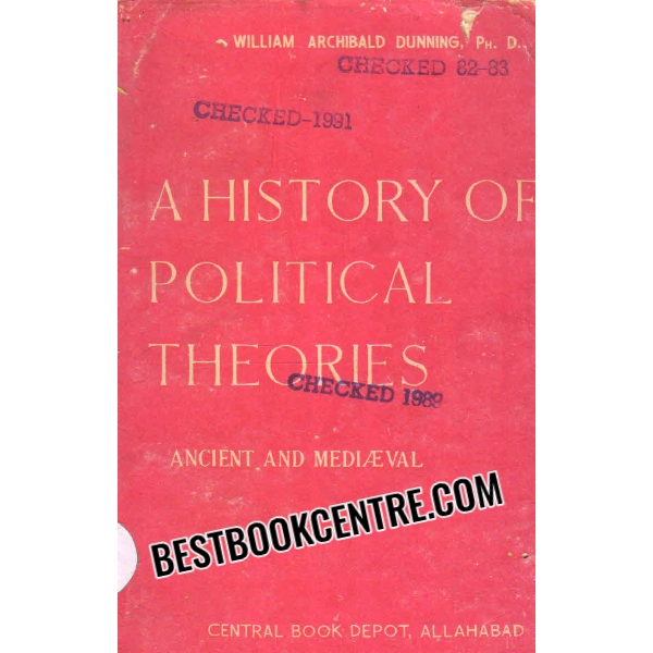 a history of political theories ancient and mediaeval 