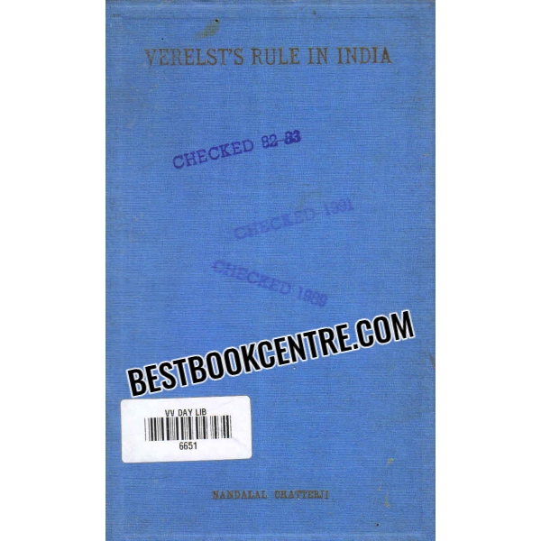 verelsts rule in india 1st edition
