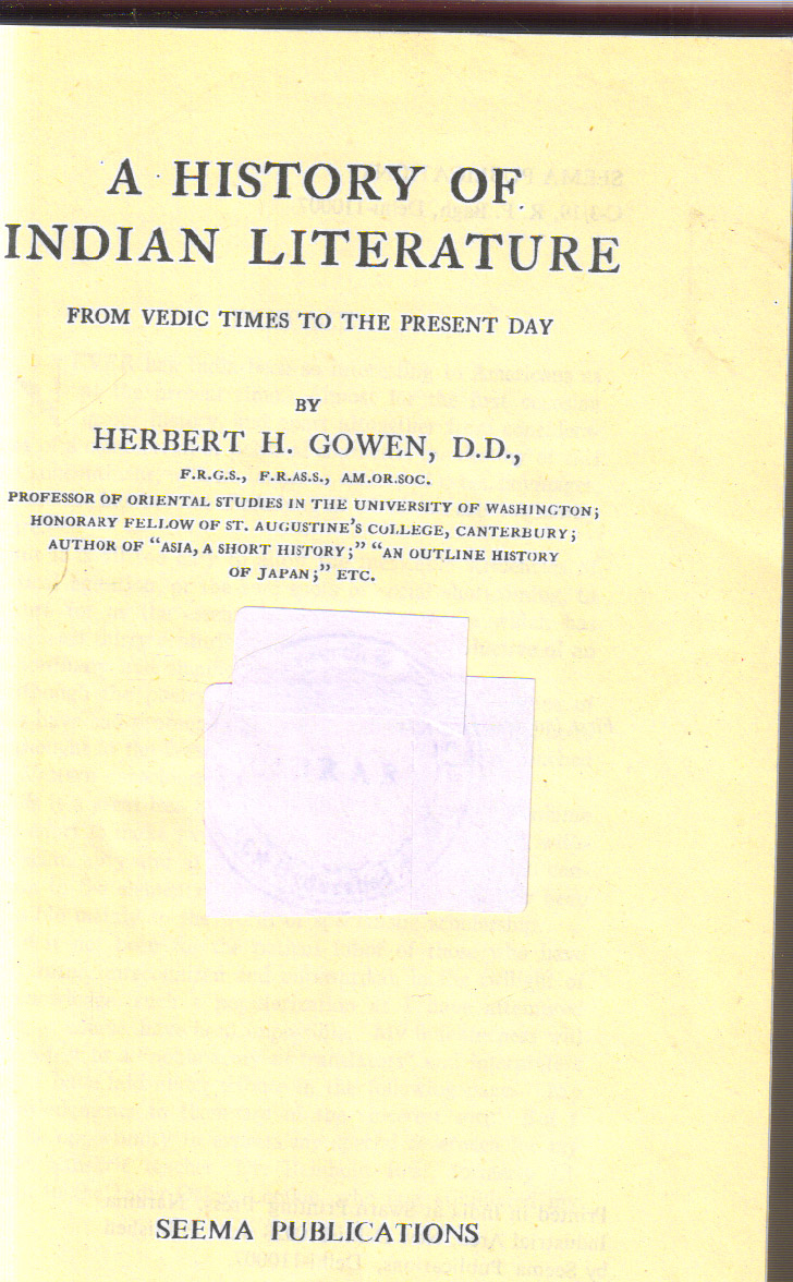 A History of Indian Literature