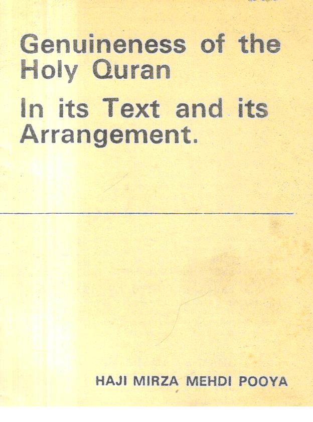 Genuineness of the Holy Quran