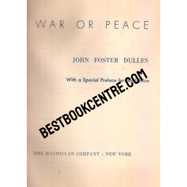 war or peace 1st edition