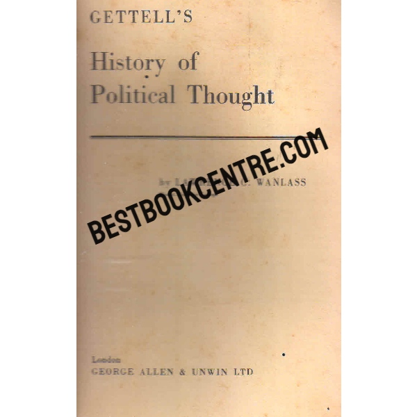 Gettells history of political thought