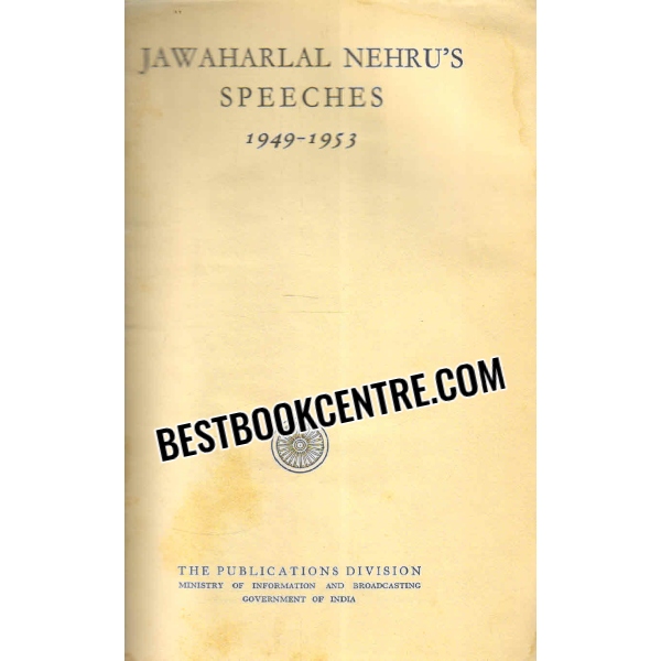 jawaharlal nehrus  speeches 1949 to 1953 1st edition