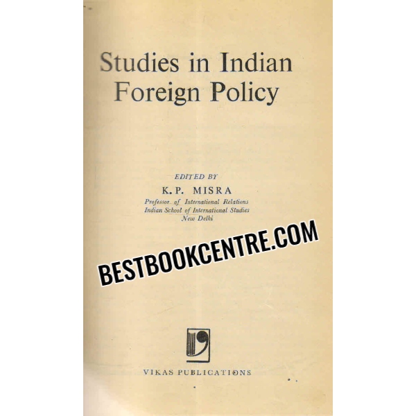 studies in indian foreign policy 