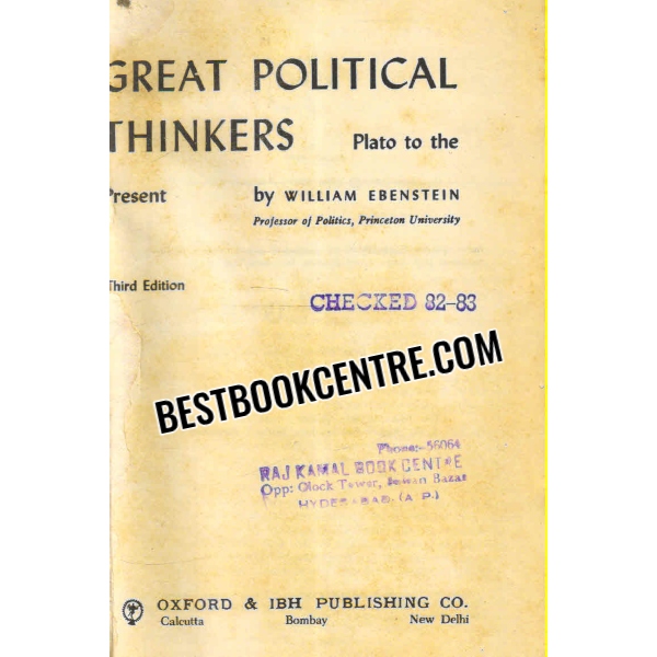 great political thinkers plato to the present  