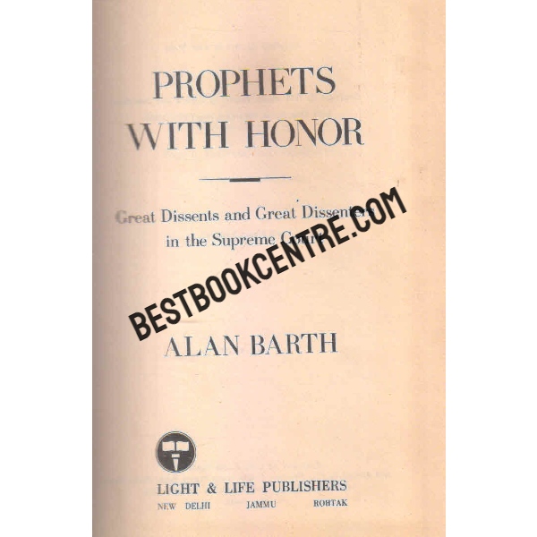 prophets with honor 1st edition