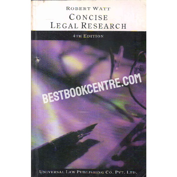 Concise legal research 4th edition