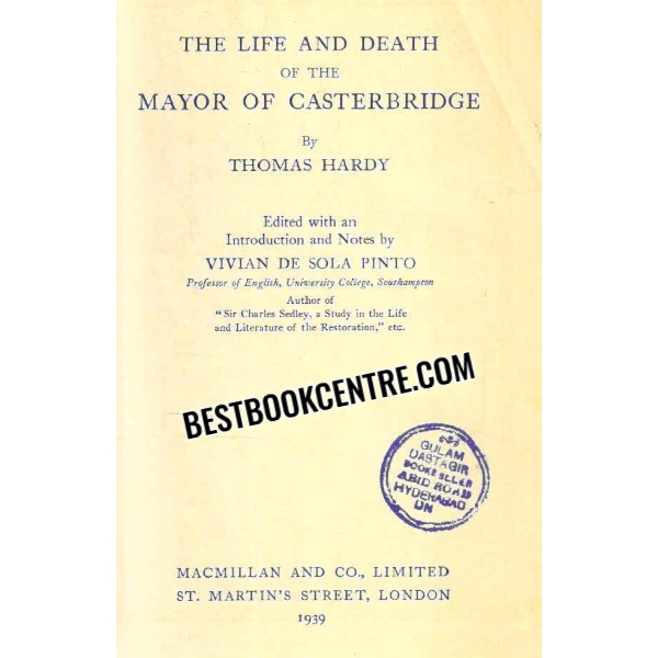the life and death of the mayor of casterbridge 