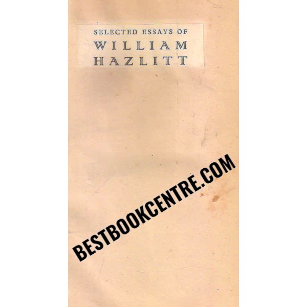 selected essays of william hazlitt