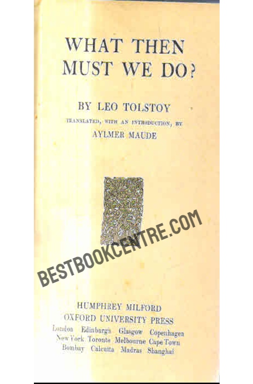 What Then Must we Do