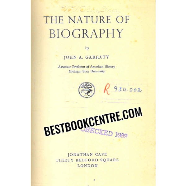 the nature of biography 1st edition