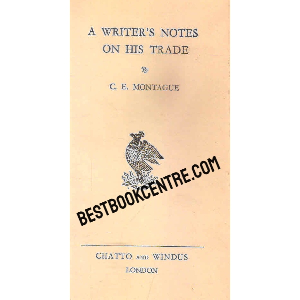 a writers notes on his trade