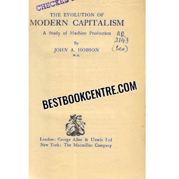 the evolution of modern capitalism 