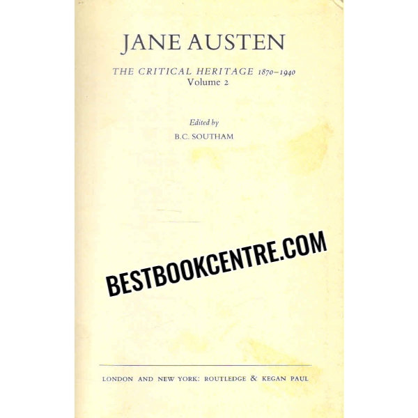 jane austen the critical heritage The Critical Heritage1870 to 1940 Volume 2