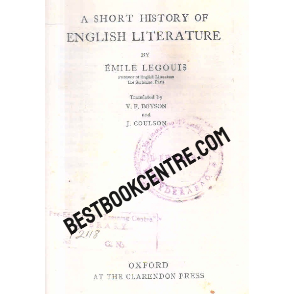 a short history of english literature