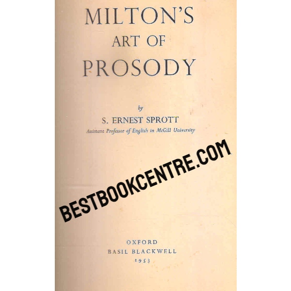 miltons art of prosody