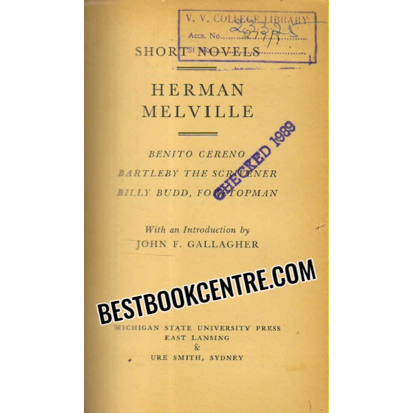 short novels of herman melville  