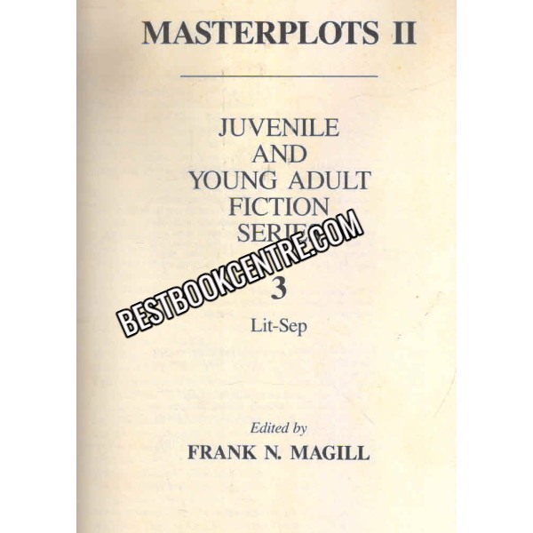 Masterplots 2 Juvenile and young adult fiction series, volume 3
