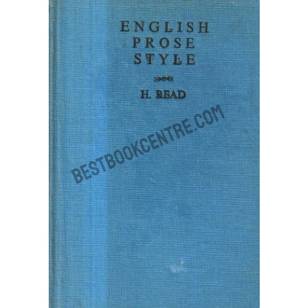 English Prose Style 1st Indian Edition