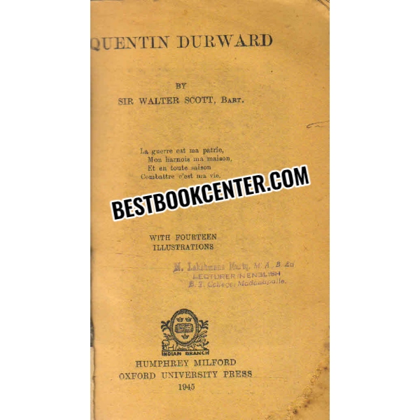 quentin durward 
