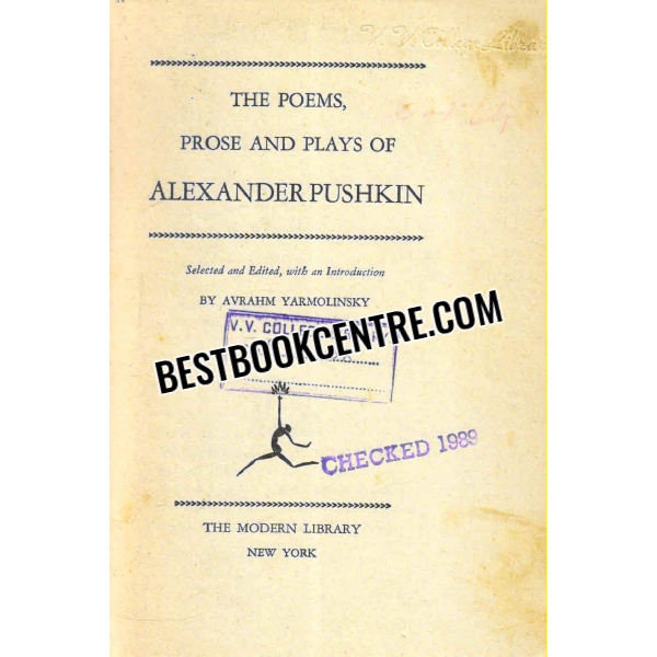 the poems prose and plays of alexander pushkin
