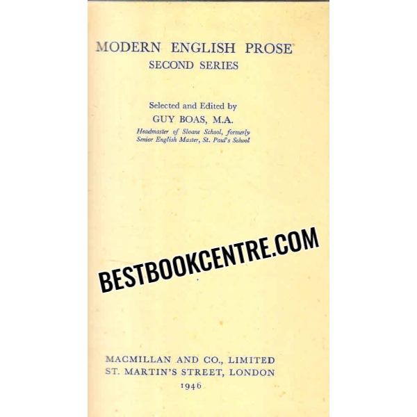modern english prose seond series   