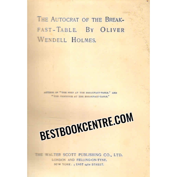 the autocrat of the break fast table 