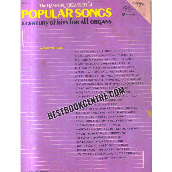 the hansen treasury of popular songs 