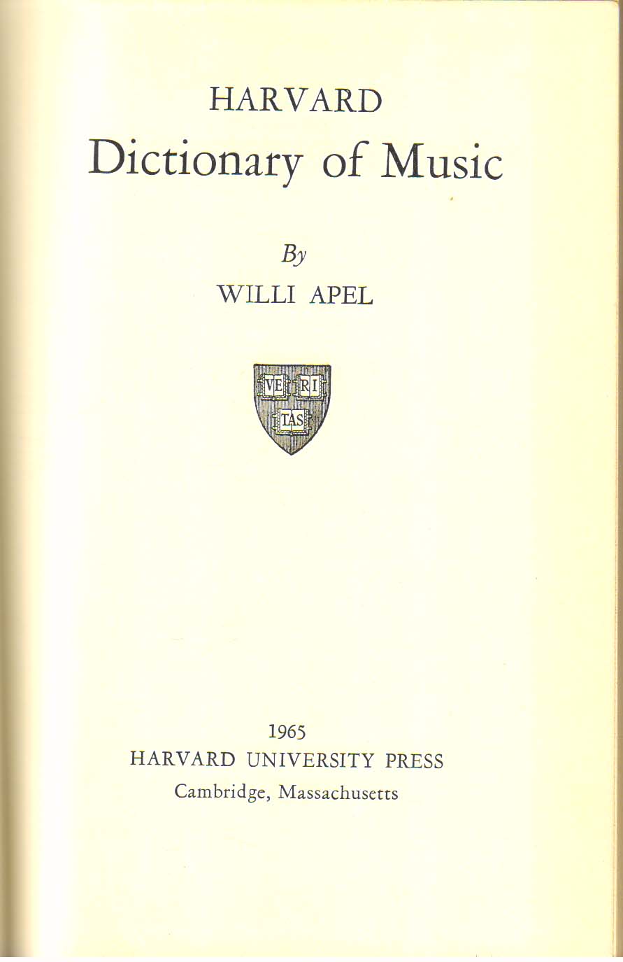 Harvard Dictionary of Music