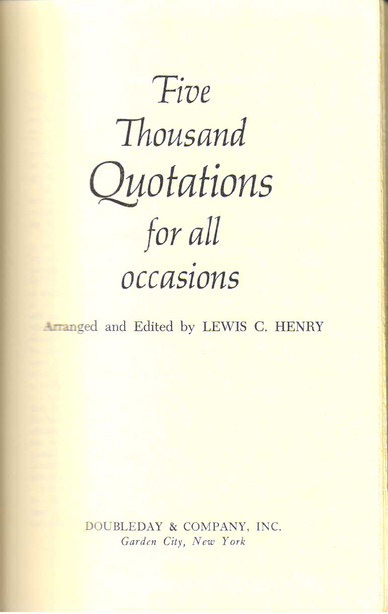 Five Thousand Quotations for All Occasions