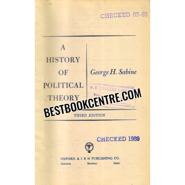 a history of political theory 