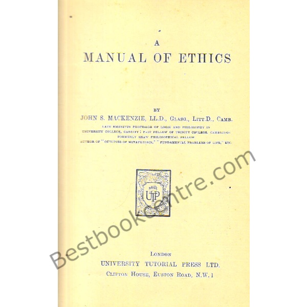 A Manual of Ethics.