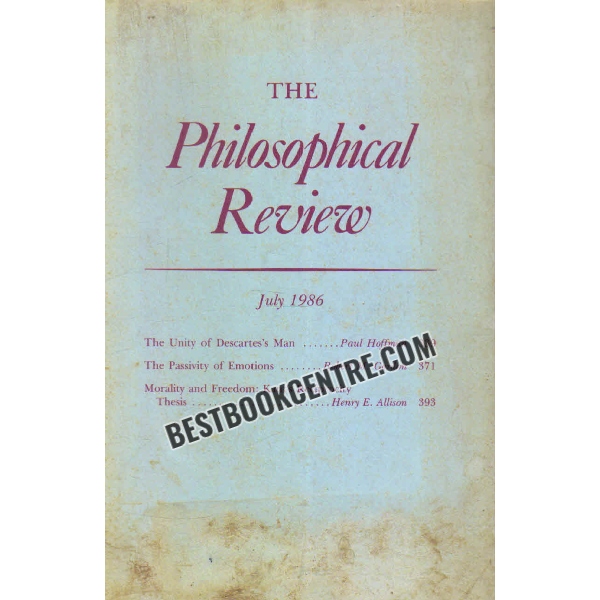 the philosophical review July 1986