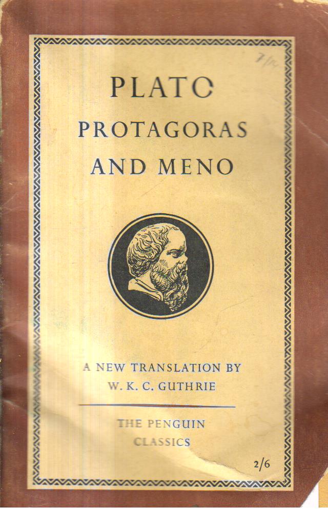 Plato Protagoras and Meno