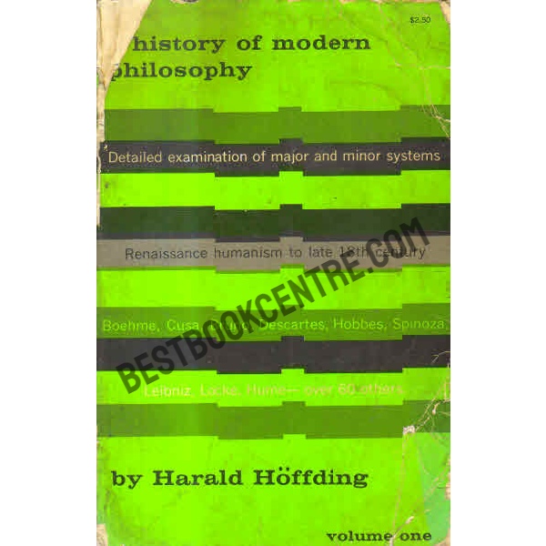 A History of Modern Philosophy vol 1