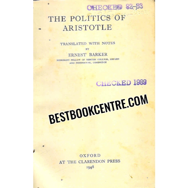 the politics of aristotle 