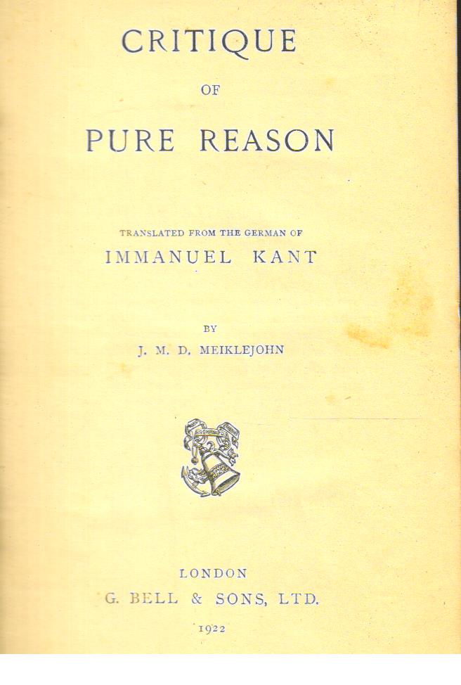 Critique of Pure Reason.2nd edition
