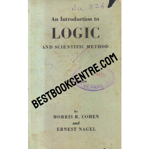 an introduction to logic and scientific method 1st edition