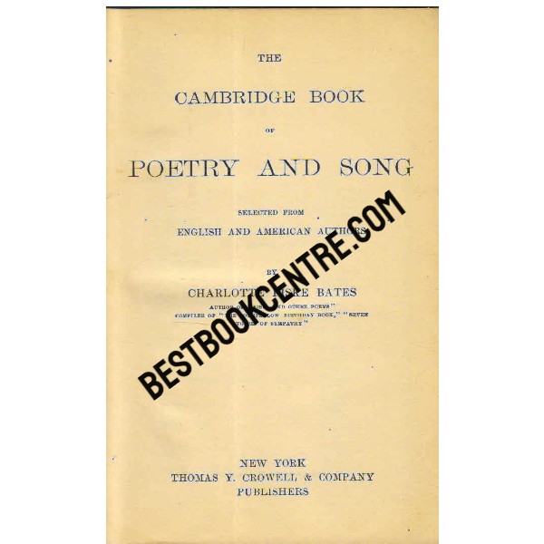 The Cambridge Book of Poetry and Song